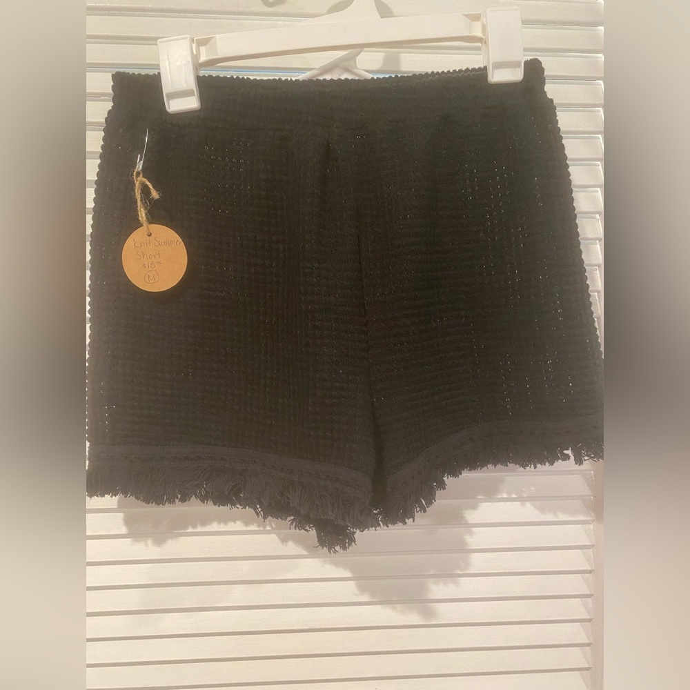 Black coverup shorts see through